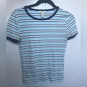 Forever 21 Blue Striped Tee | Small